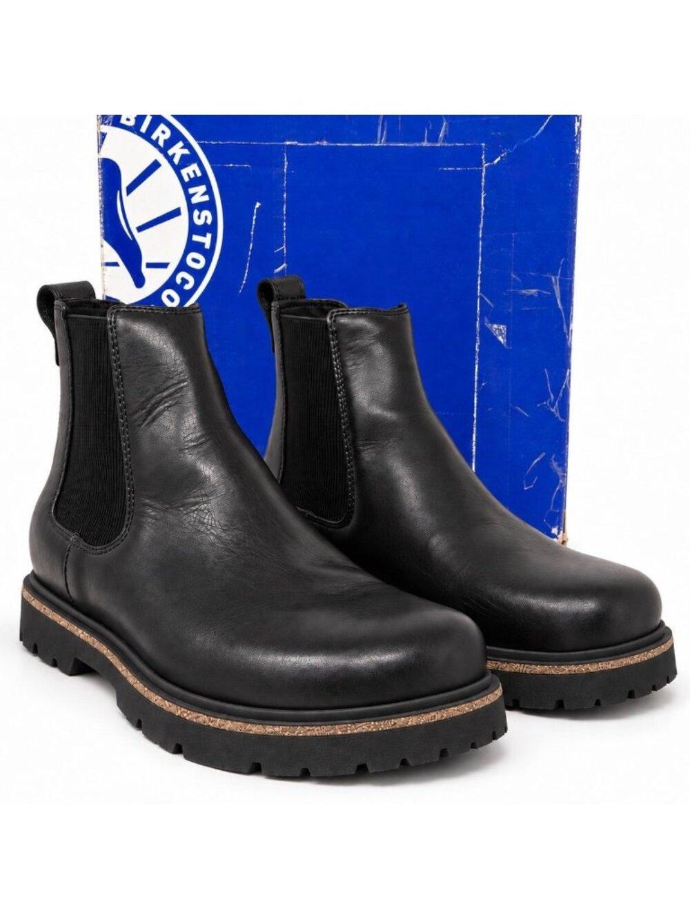 Black Leather Chelsea Lug Ankle Boots Birkenstock Highwood EU 41 Womens 10 Mens
